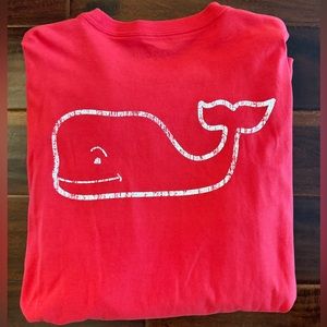 🐳 Vineyard Vines Men’s Classic size large Red Long Sleeve Whale Tee 🐳